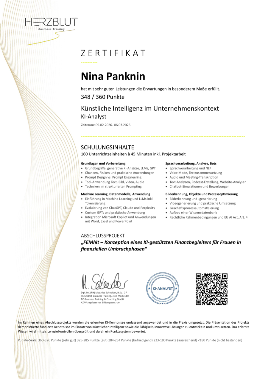 AI Analyst Certificate